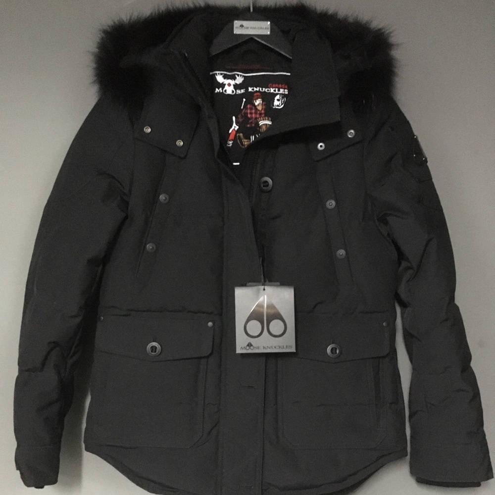 NWT Moose Knuckles Women’s Anguille Jack Blk Med